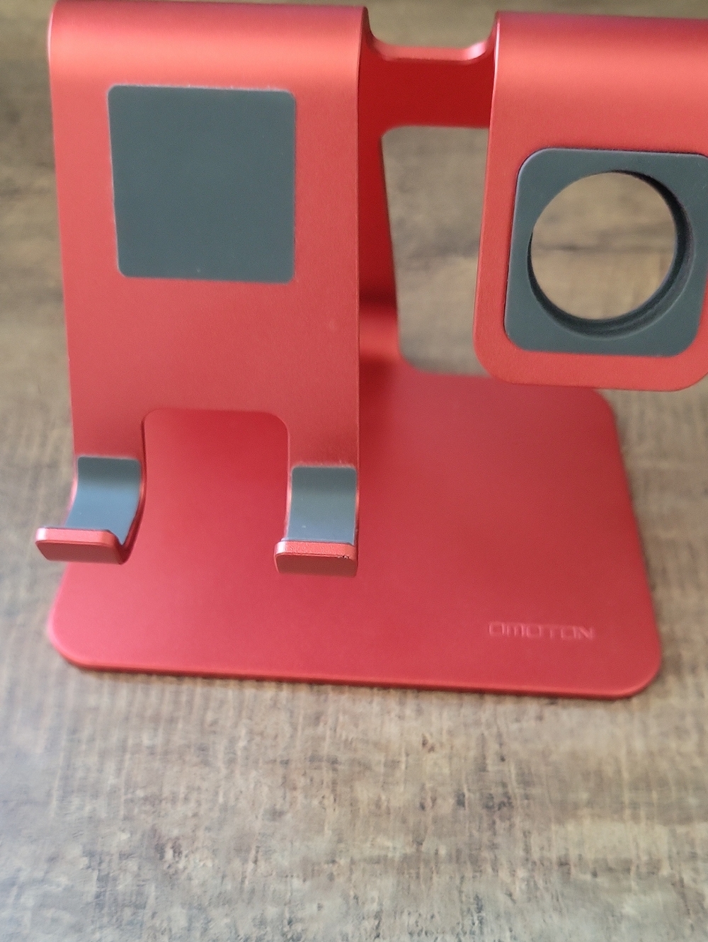 Red Aluminum Multi-Device Stand with Anti-Slip Pads -